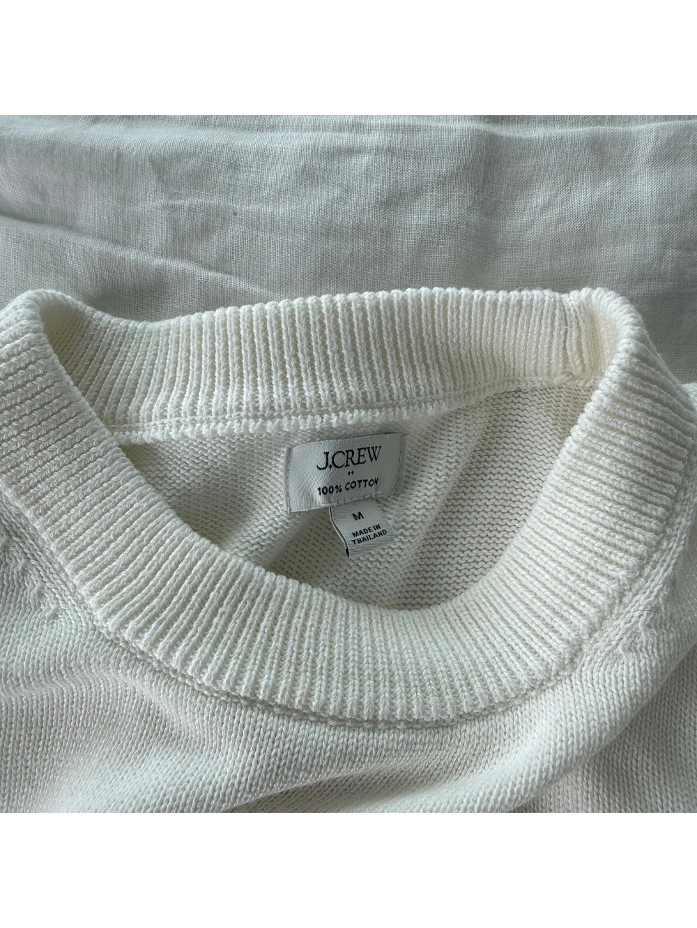 J.Crew Size Medium Lobster Sweater Ivory Americana Pullover Knit